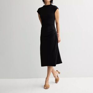 Nine West Black Mock Neck Knit Sleeveless Dress Women’s Size L